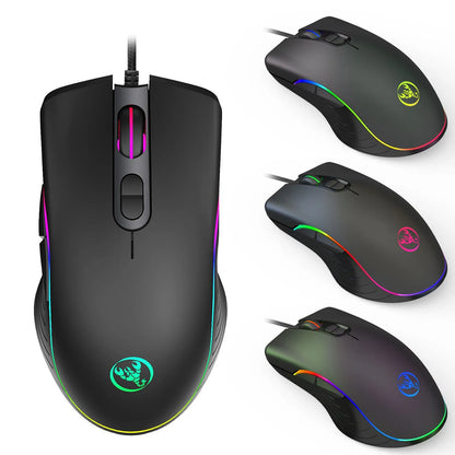 Mouse Gamer | HYSJ con RGB y 6400 DPI.