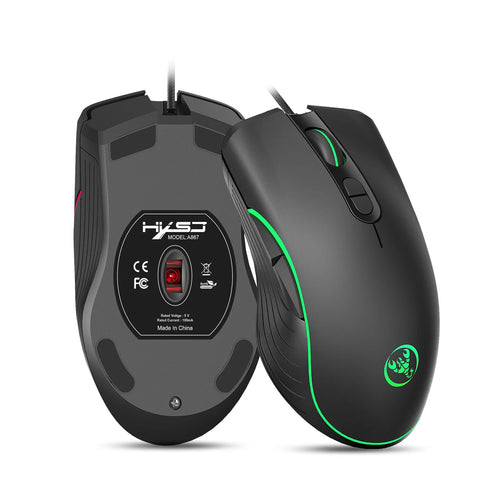 Mouse Gamer | HYSJ con RGB y 6400 DPI.